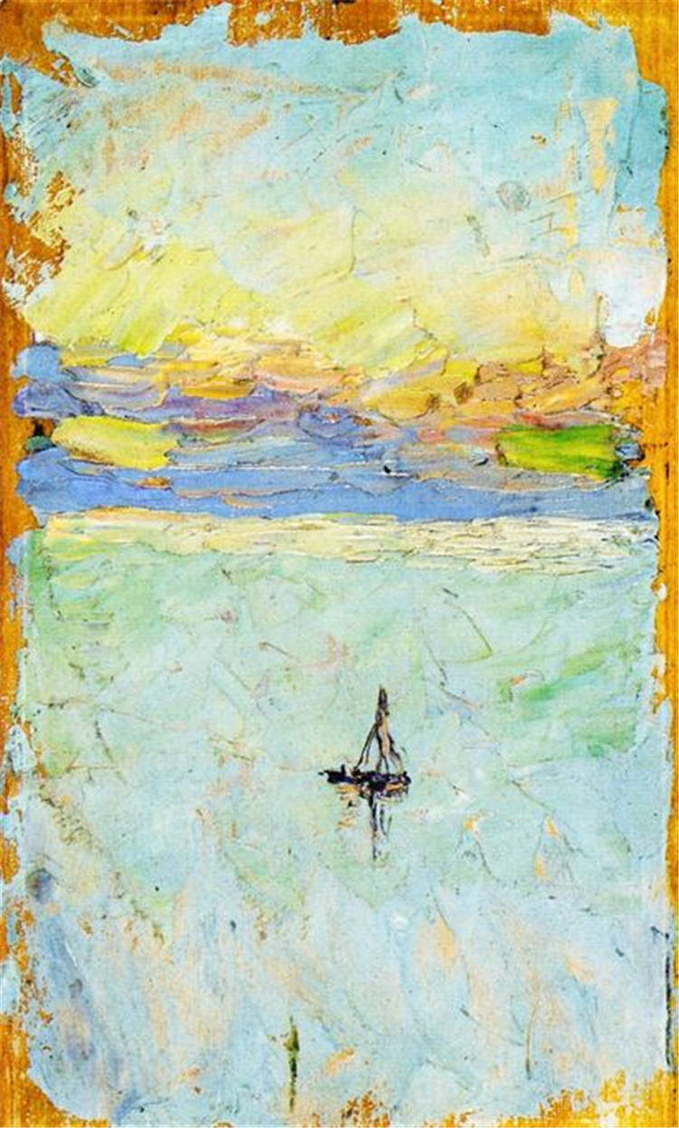 Sailboat At Sea 1902 Wassily Kandinsky Abstract Oil Painting